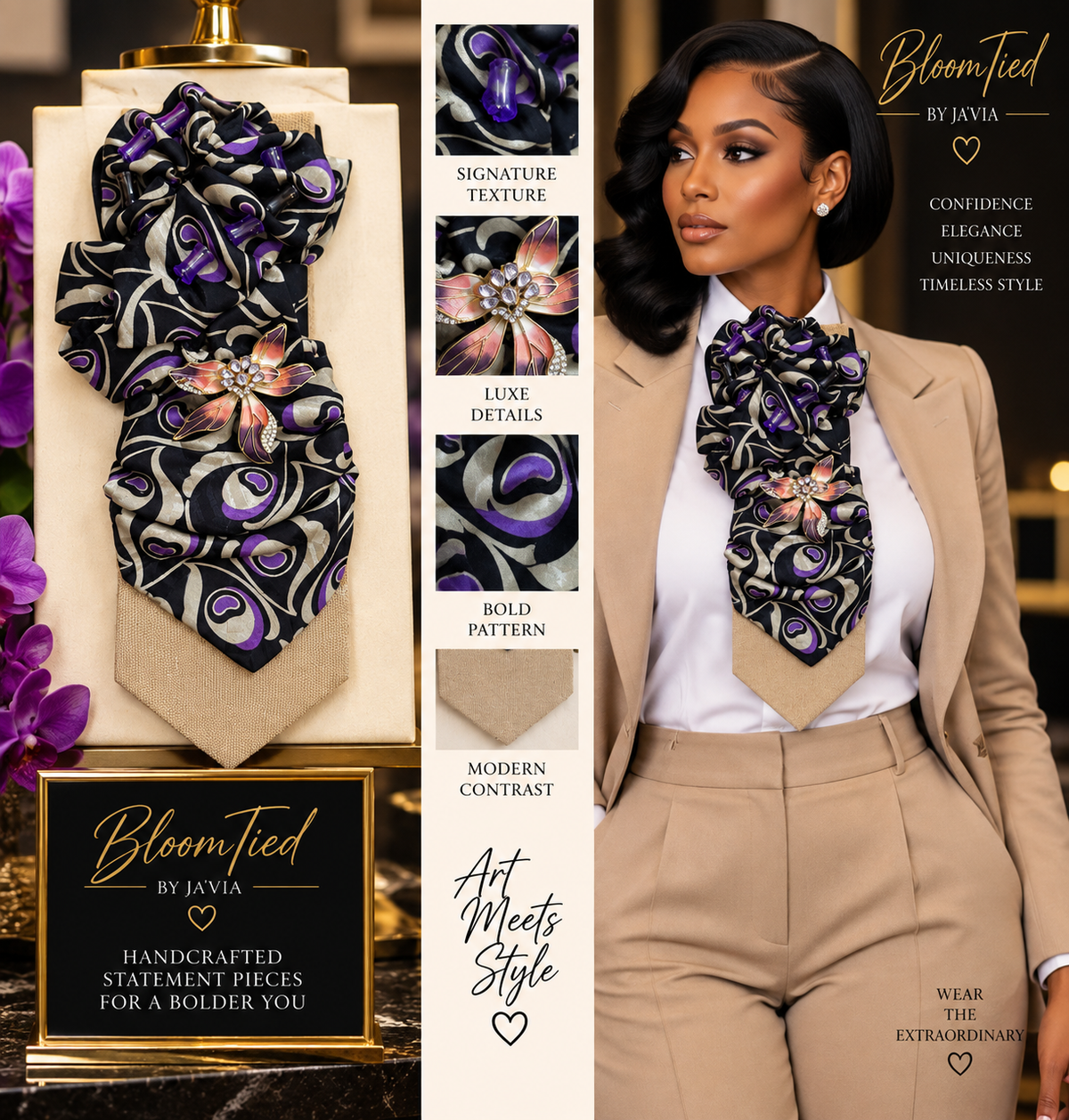 Midnight Orchid Bloom