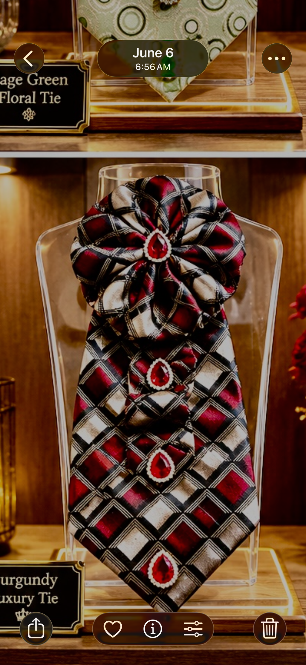 Burgundy lux Tie
