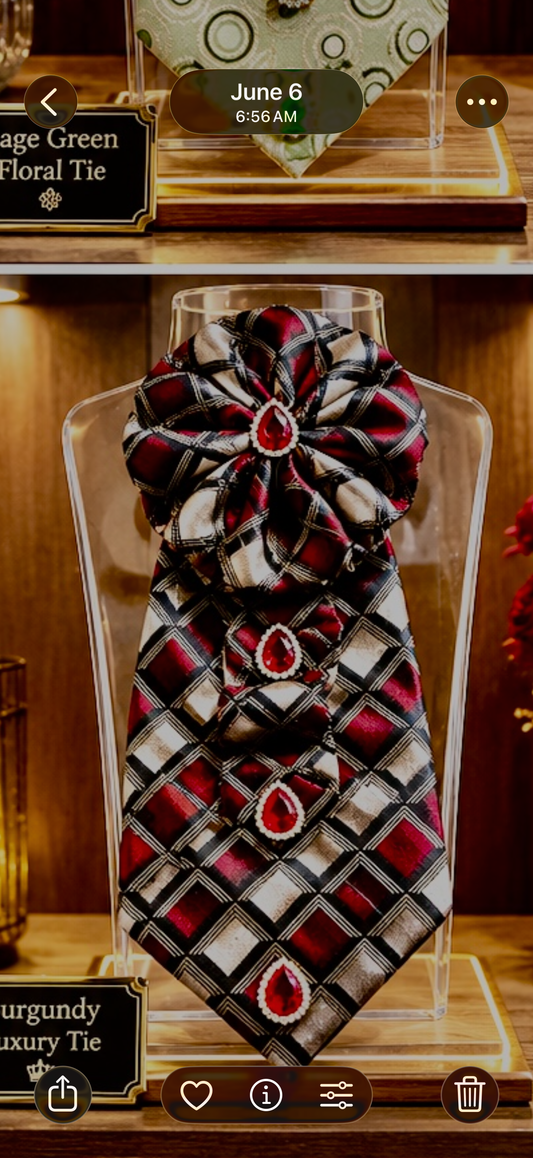 Burgundy lux Tie