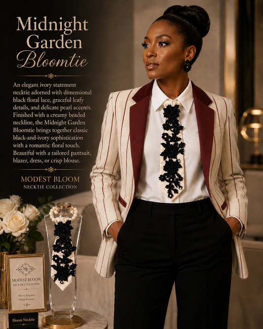 Midnight Garden Bloom Tie