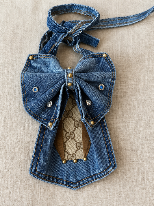 Authentic GG Denim Luxe Bow