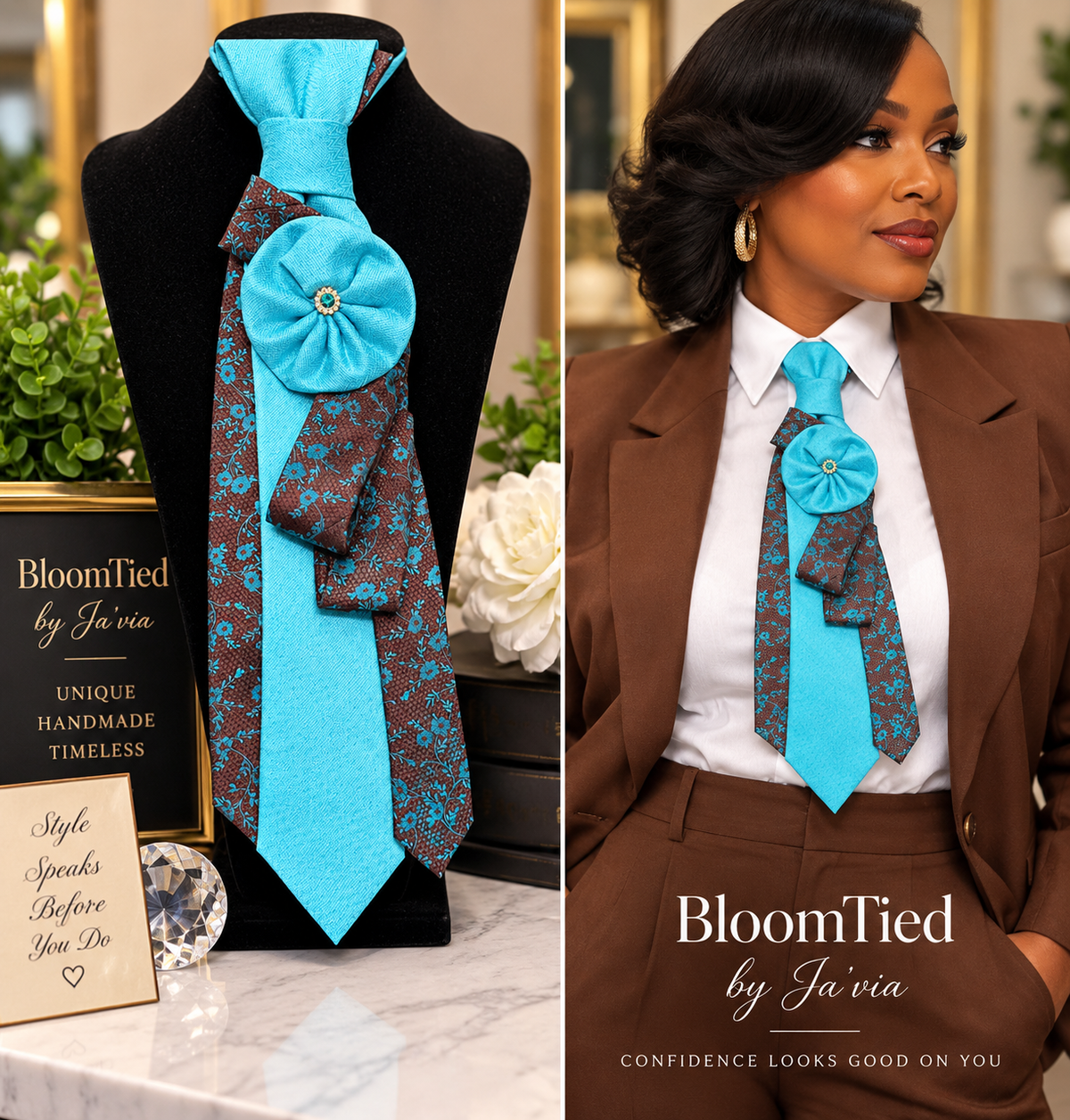 Turquoise Mocha Bloom