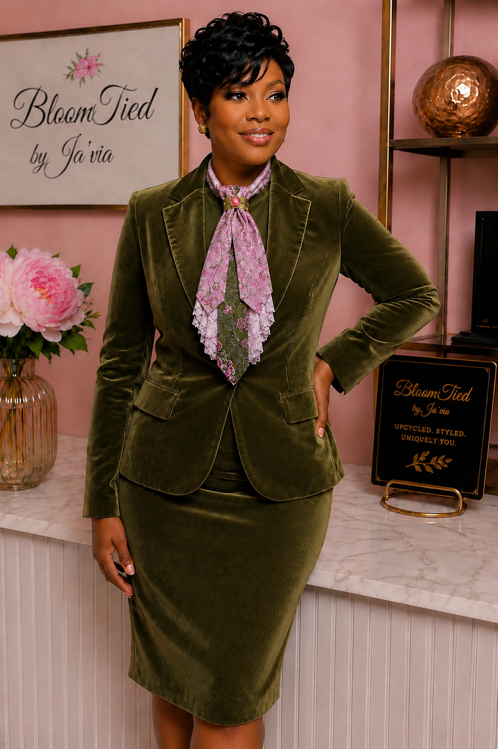 Custom Blushing Garden Royale BloomTie
