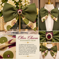 Olive Charm Statement Bow