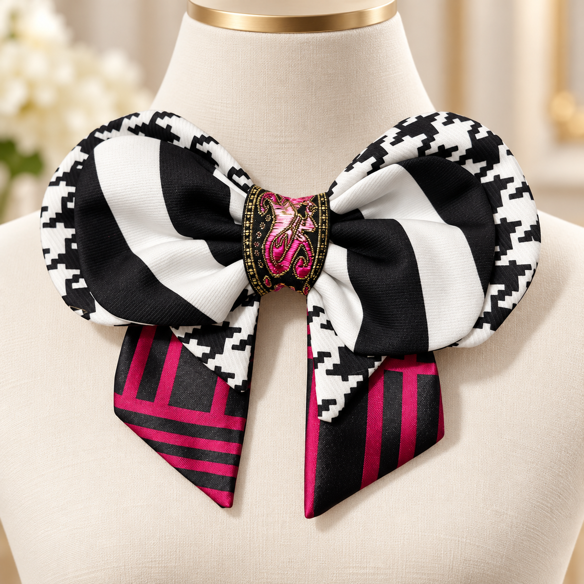 Pink Noir Statement Bow