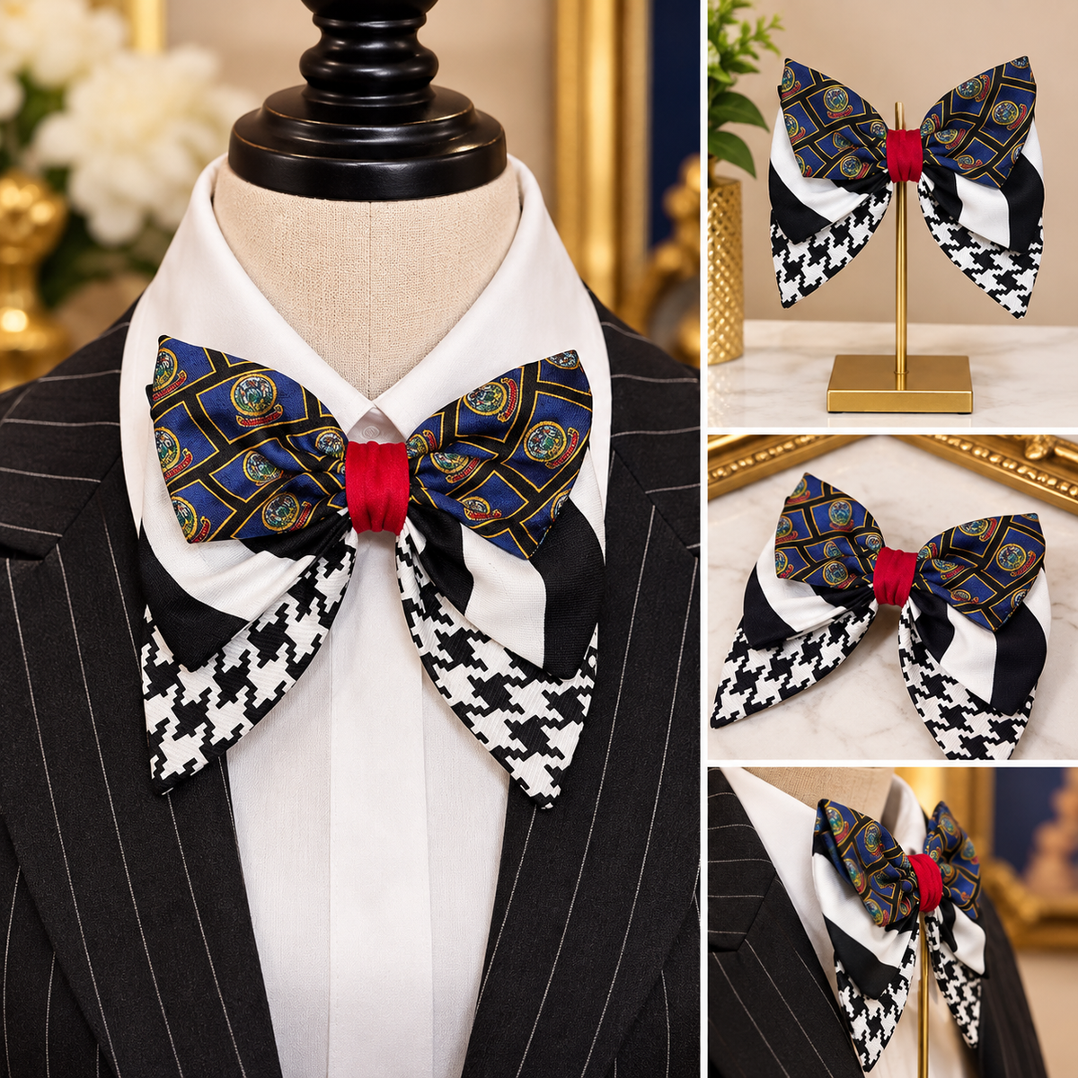 Royal Contrast Statement Bow