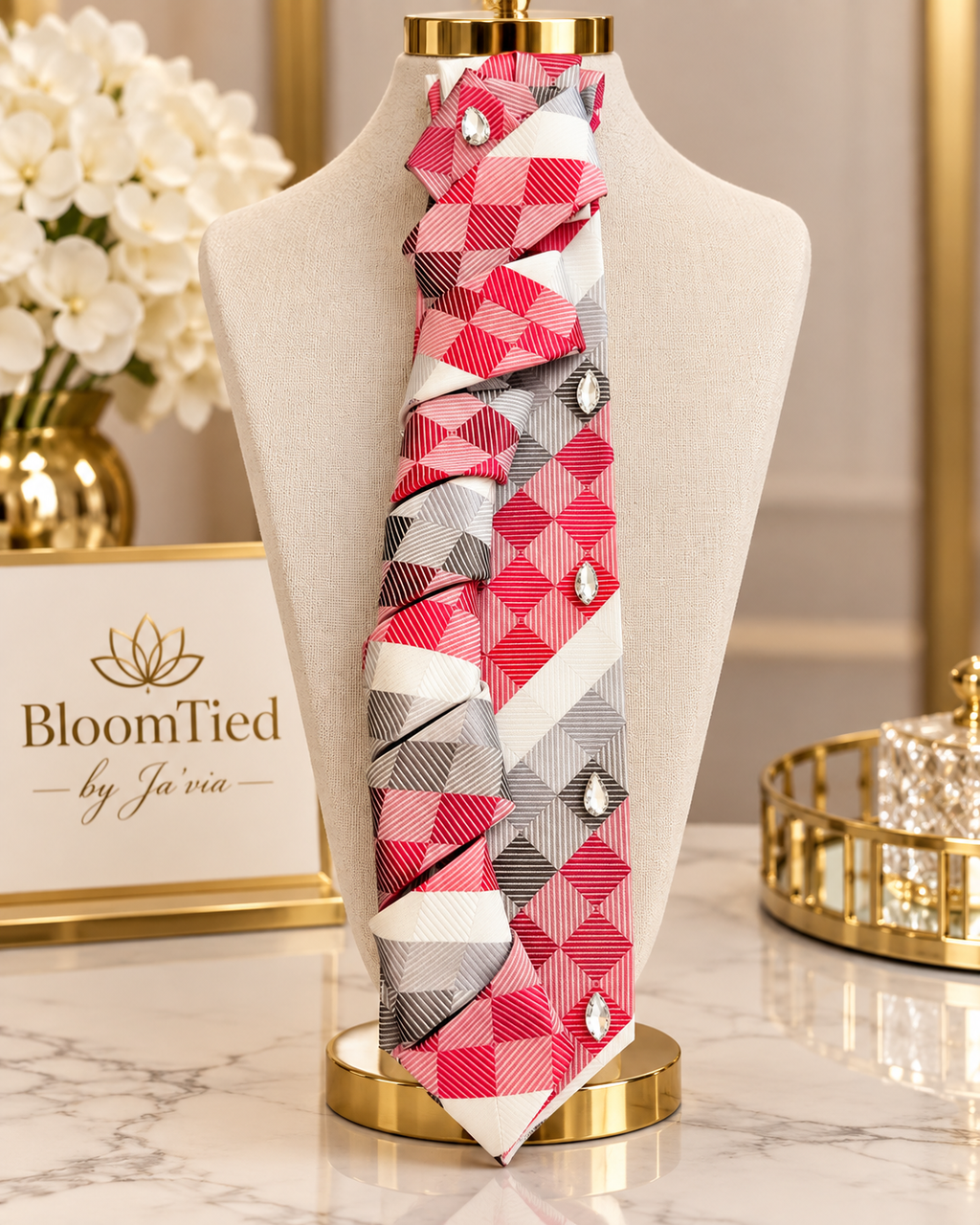 The Ruby Mosaic BloomTie