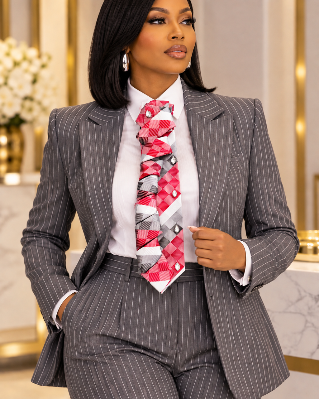 The Ruby Mosaic BloomTie