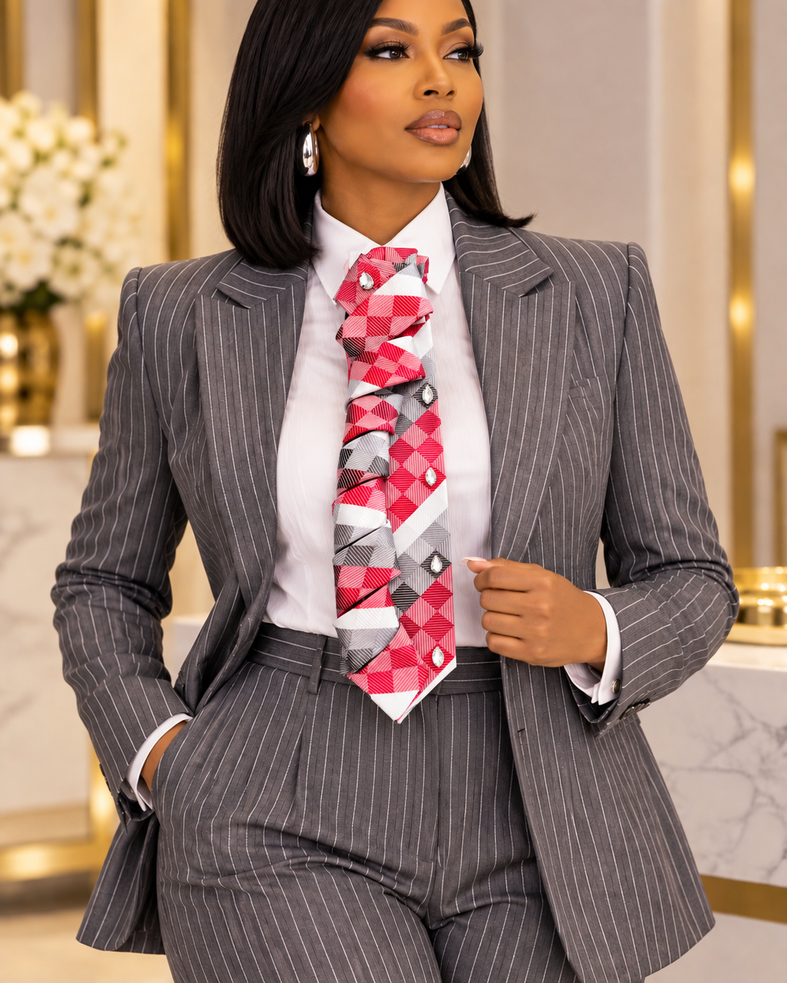 The Ruby Mosaic BloomTie
