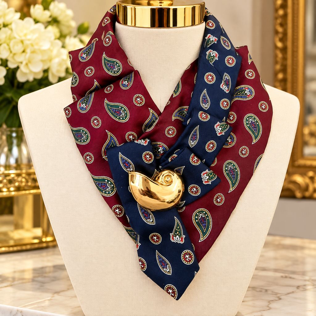 The Burgundy & Navy Executive Bloomtie