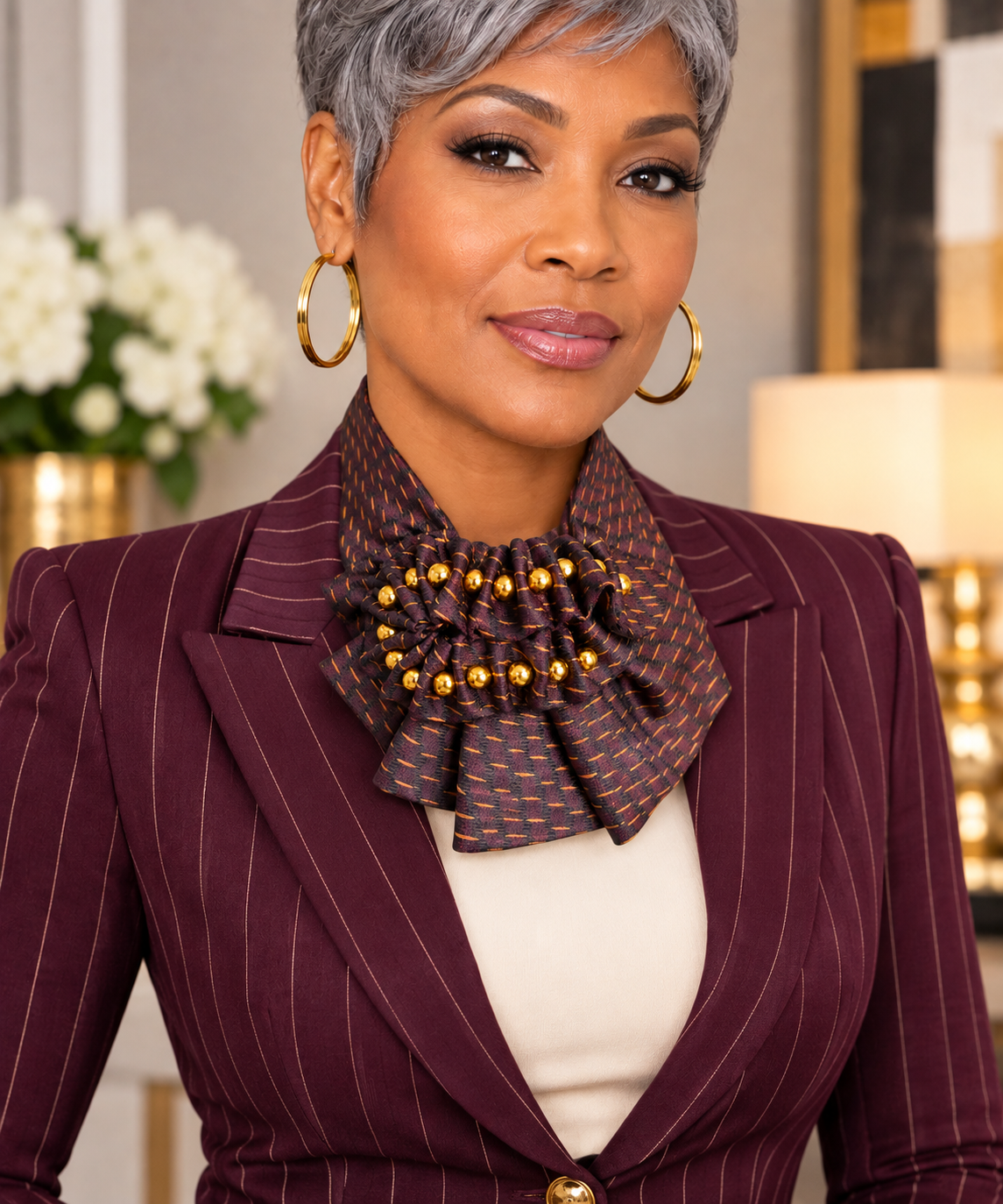 The Gilded Merlot Bloomtie