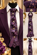 Royal Plum Elegance – Signature Twist Tie