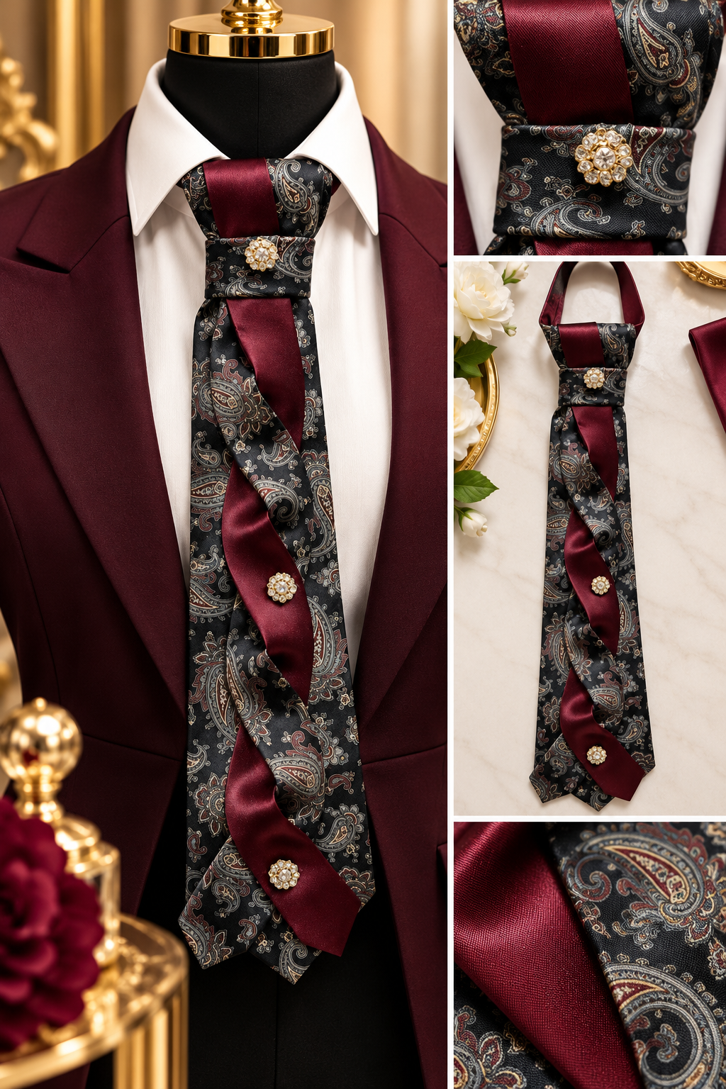 Burgundy Royale – Signature Twist Tie
