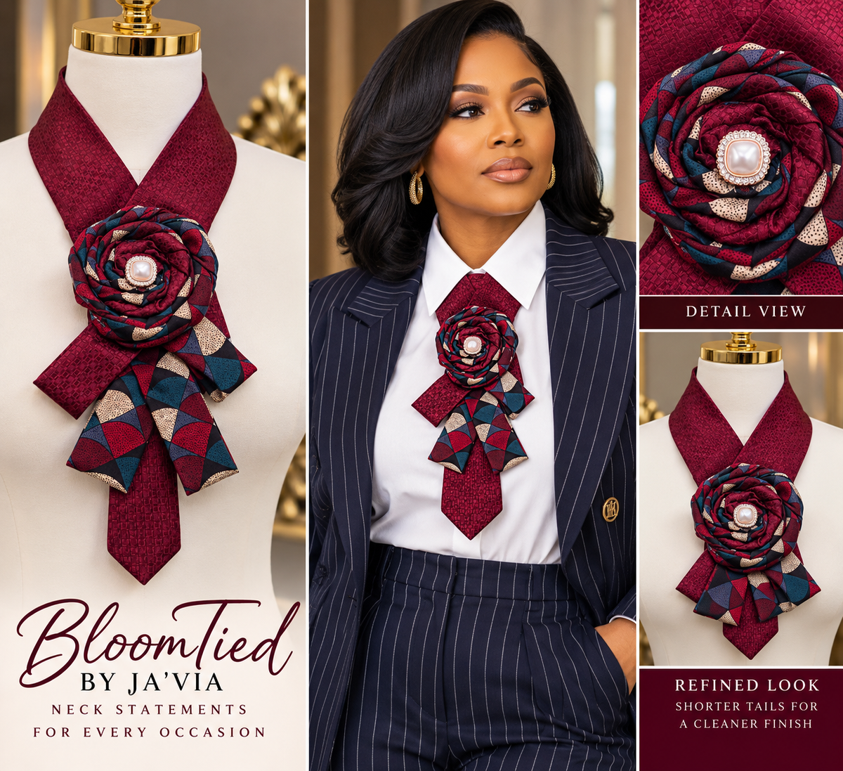 Burgundy Royale BloomTie,