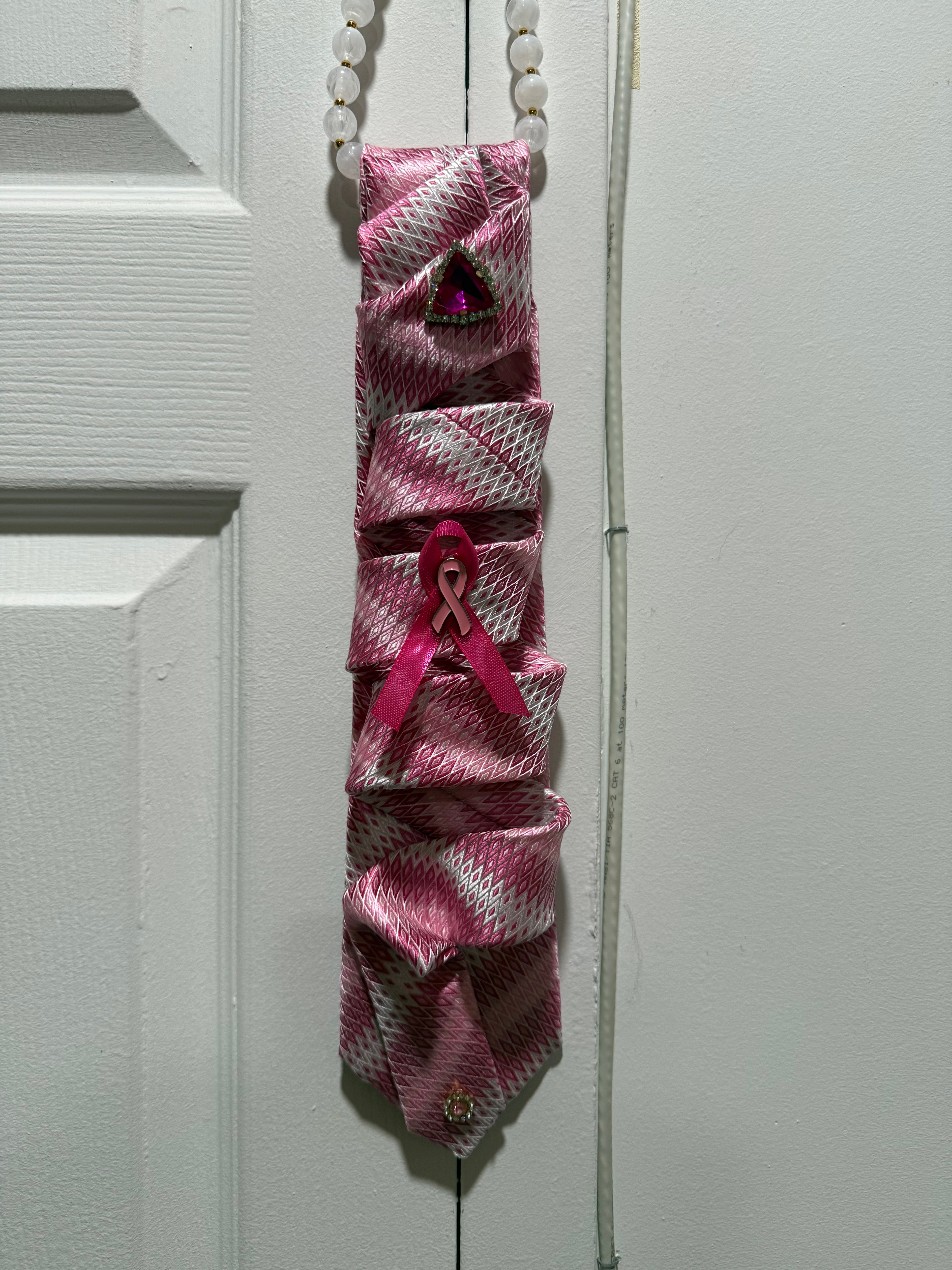 Shades of Pink Ribbon Elegance Statement Tie