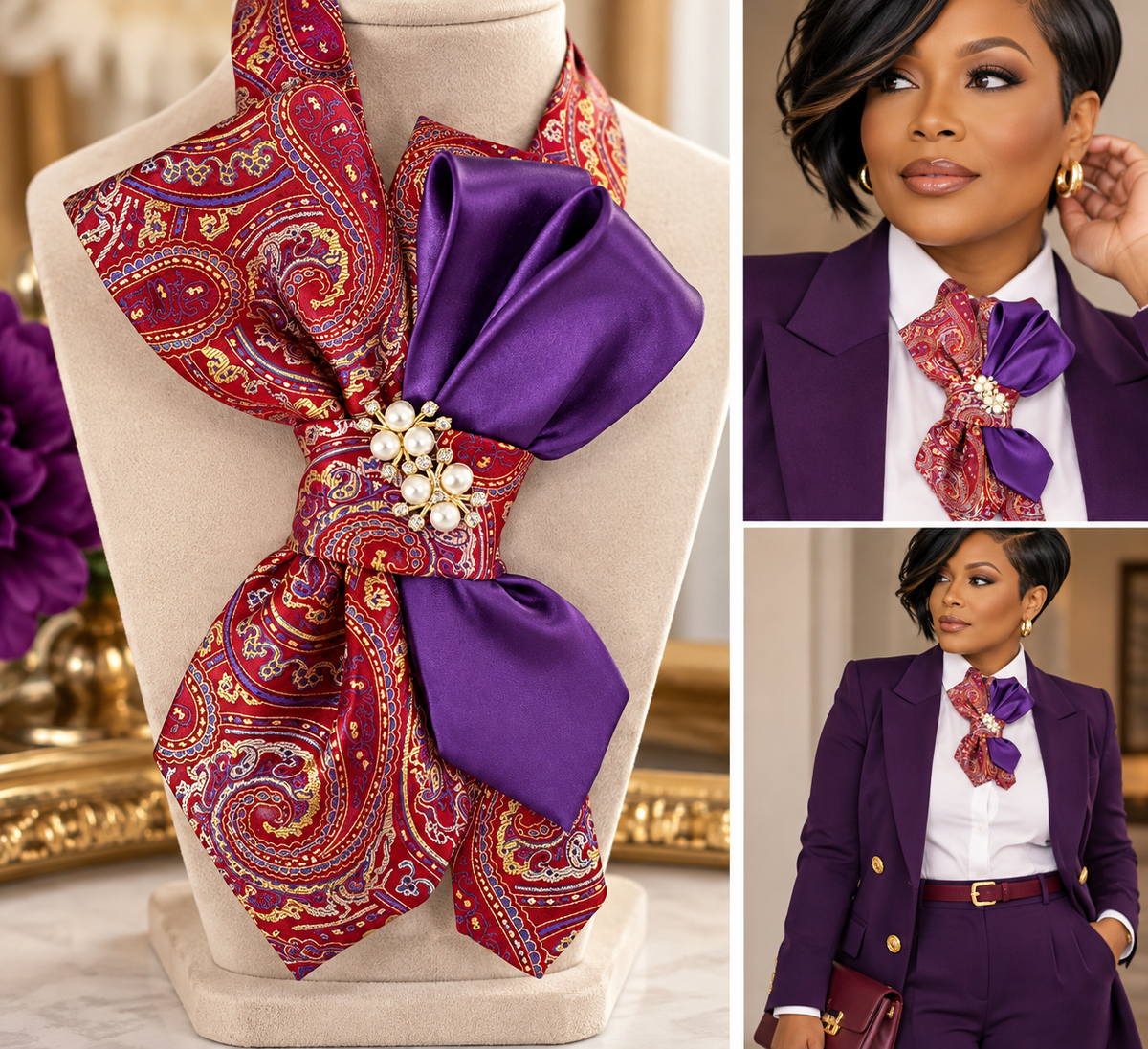 Royal Paisley Elegance – Statement Neckpiece