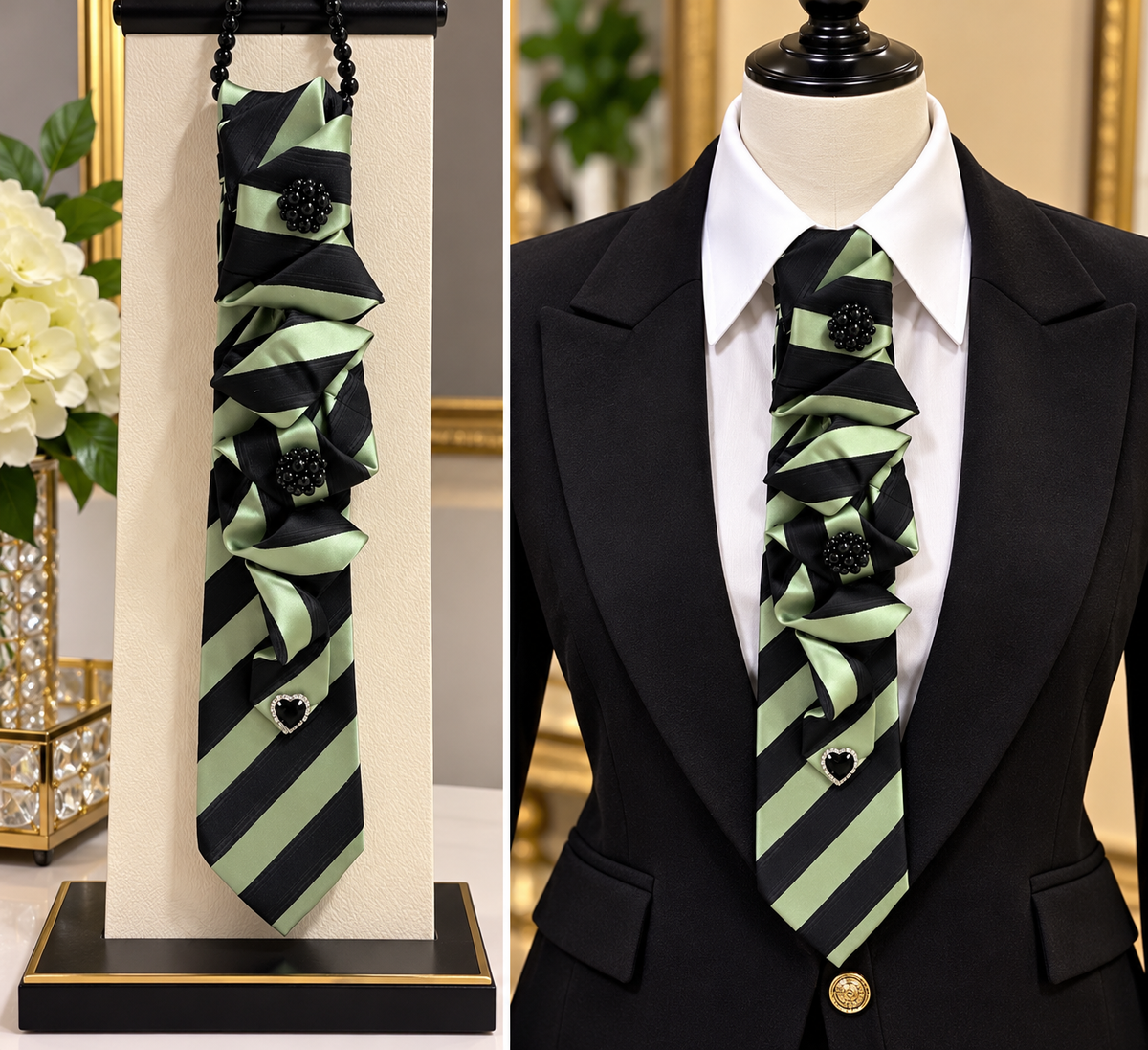 The Sage Noir Statement Tie