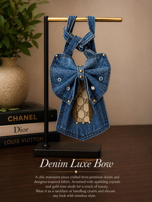 Authentic GG Denim Luxe Bow