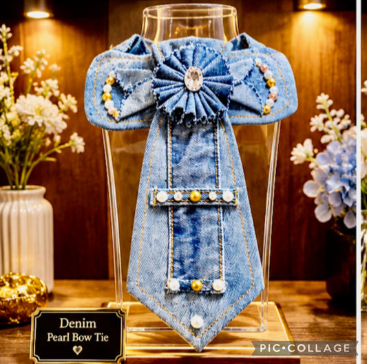 Denim Bloom Bib