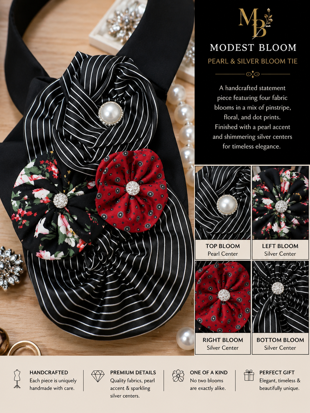 Midnight Garden Pinstripe