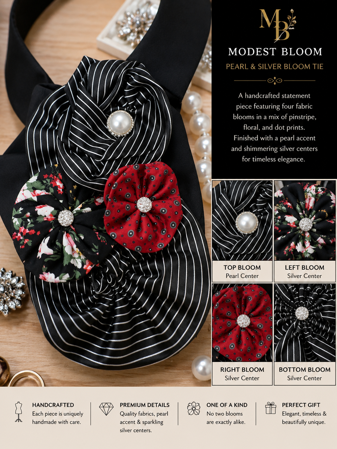 Midnight Garden Pinstripe