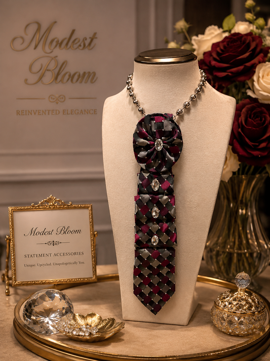 The Merlot Luxe Bloom Tie