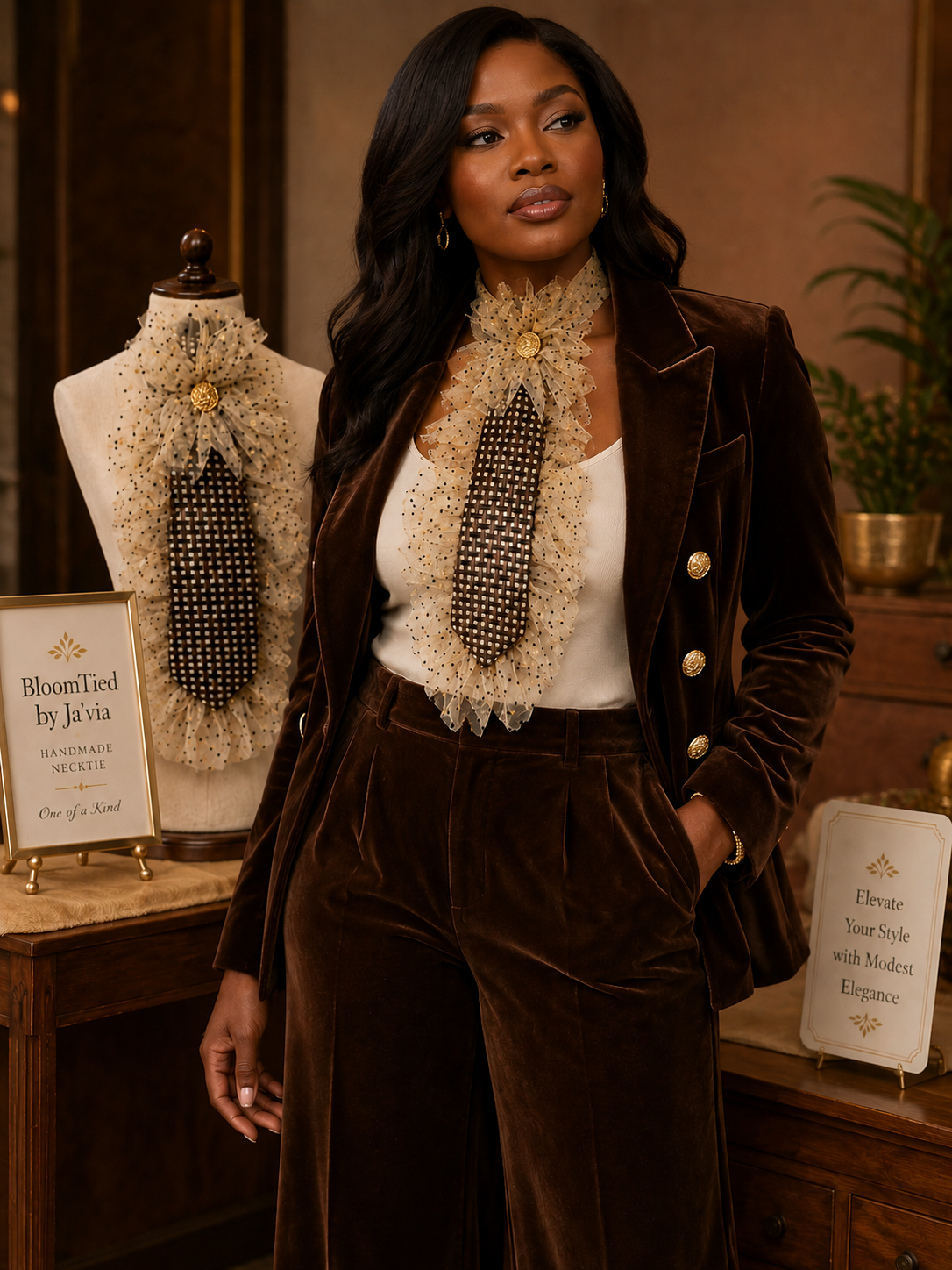 The Gilded Chocolate BloomTie™