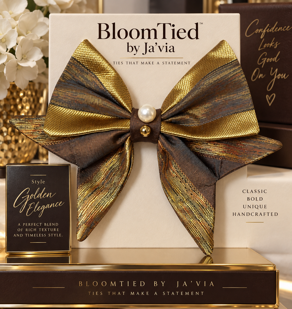 Golden Mocha Statement Bow