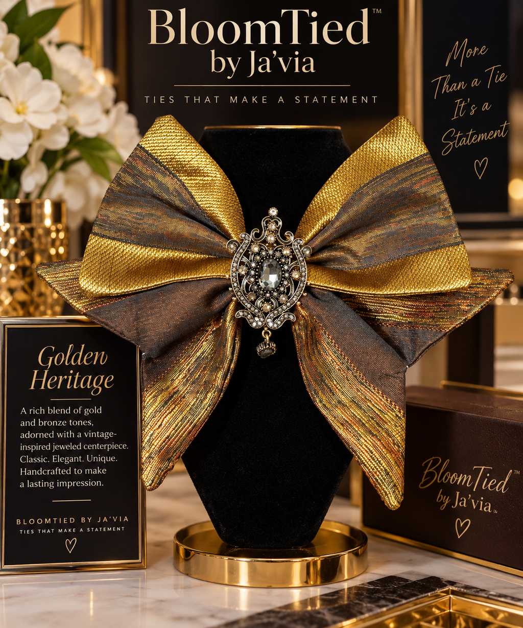 Golden Mocha Statement Bow