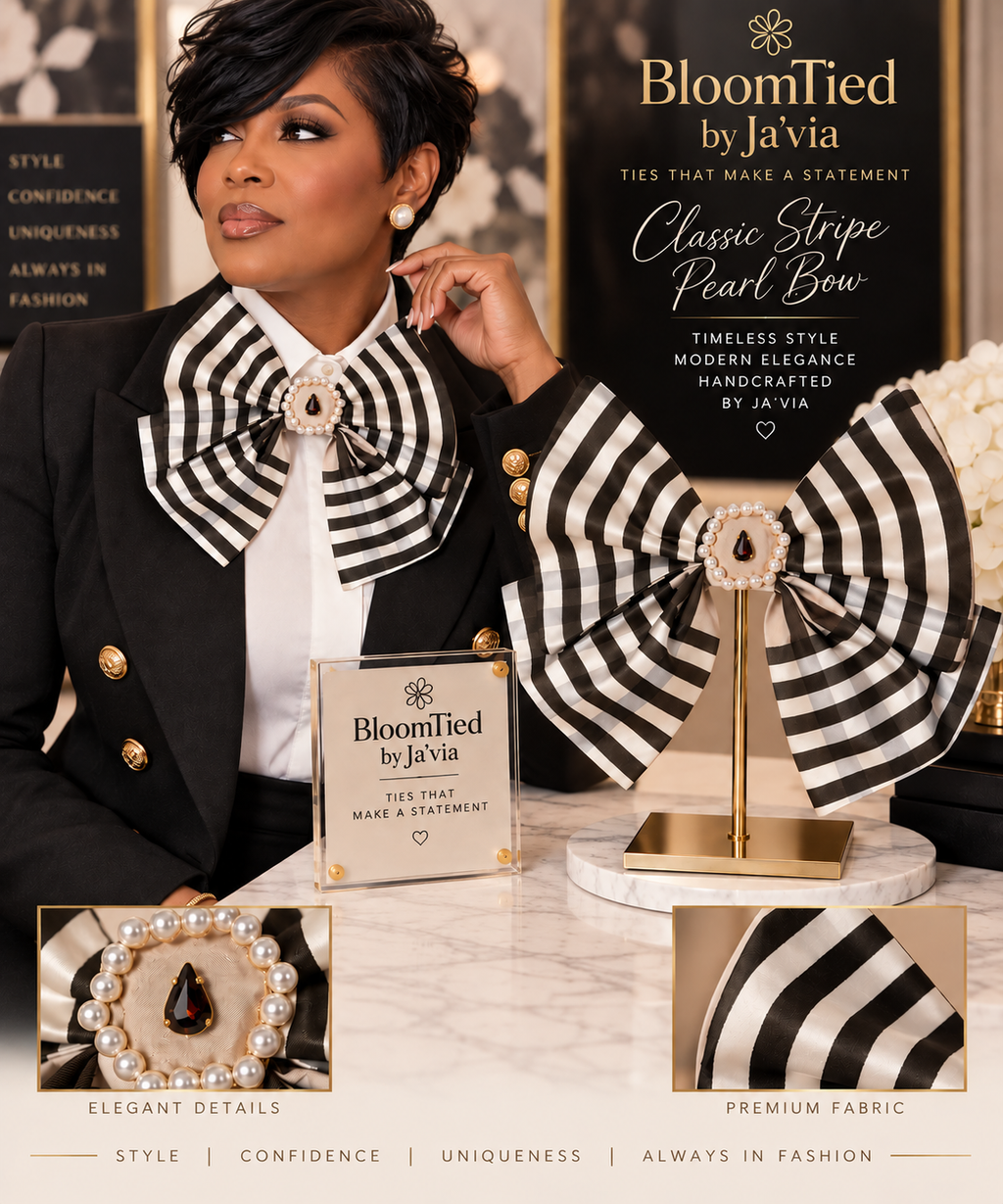 The Mocha Pearl Statement Bow (Brown not Black)