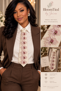 🌸 Custom Blushing Lace Bloom Tie
