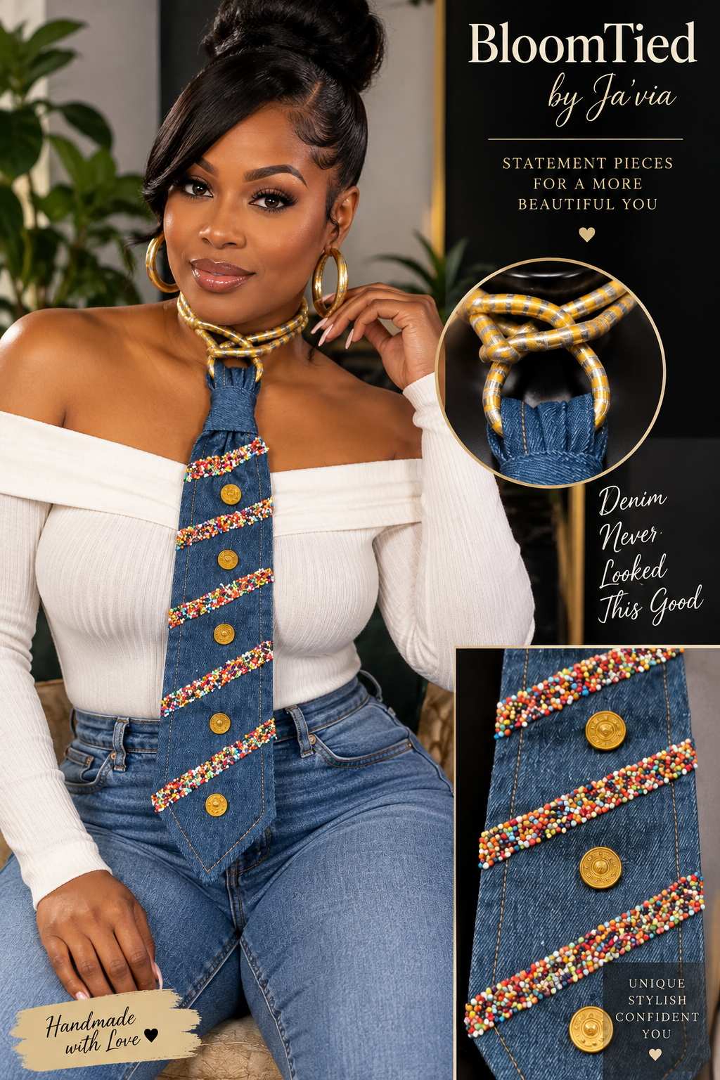 Custom Denim Confetti Luxe