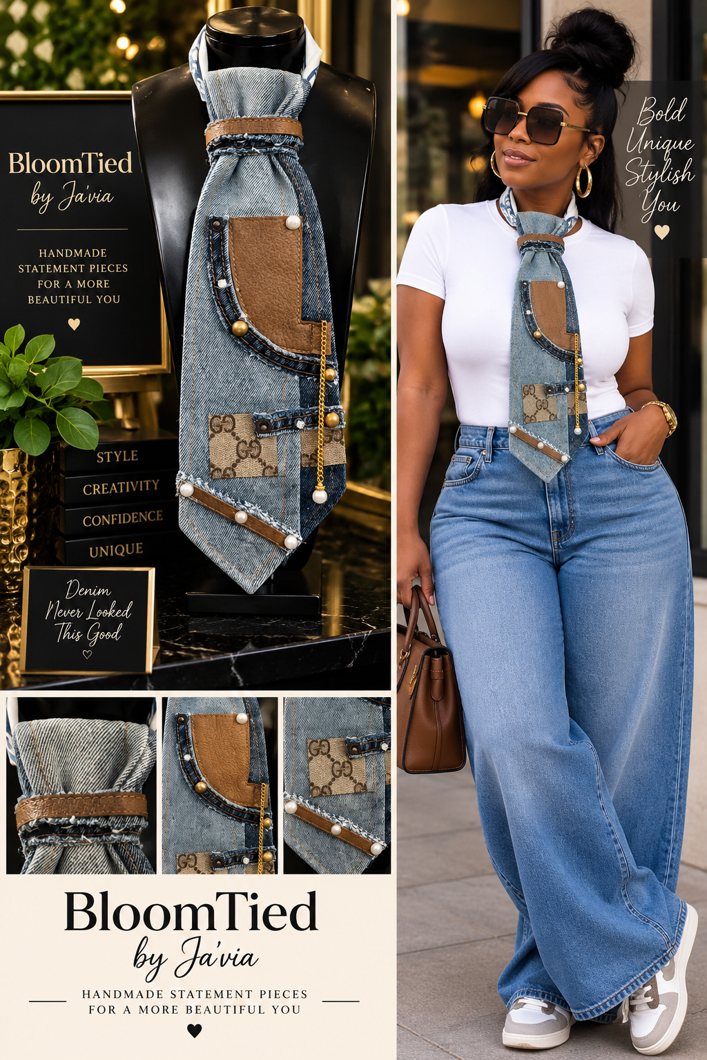 Denim Luxe GG Authentic patch