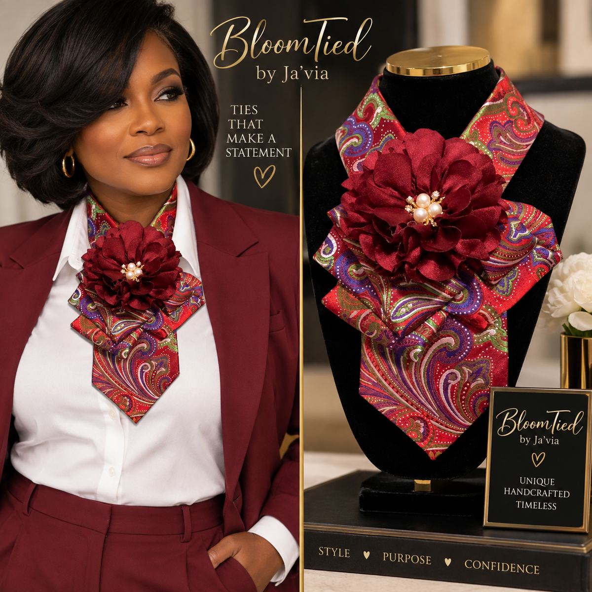 Crimson Paisley Bloom