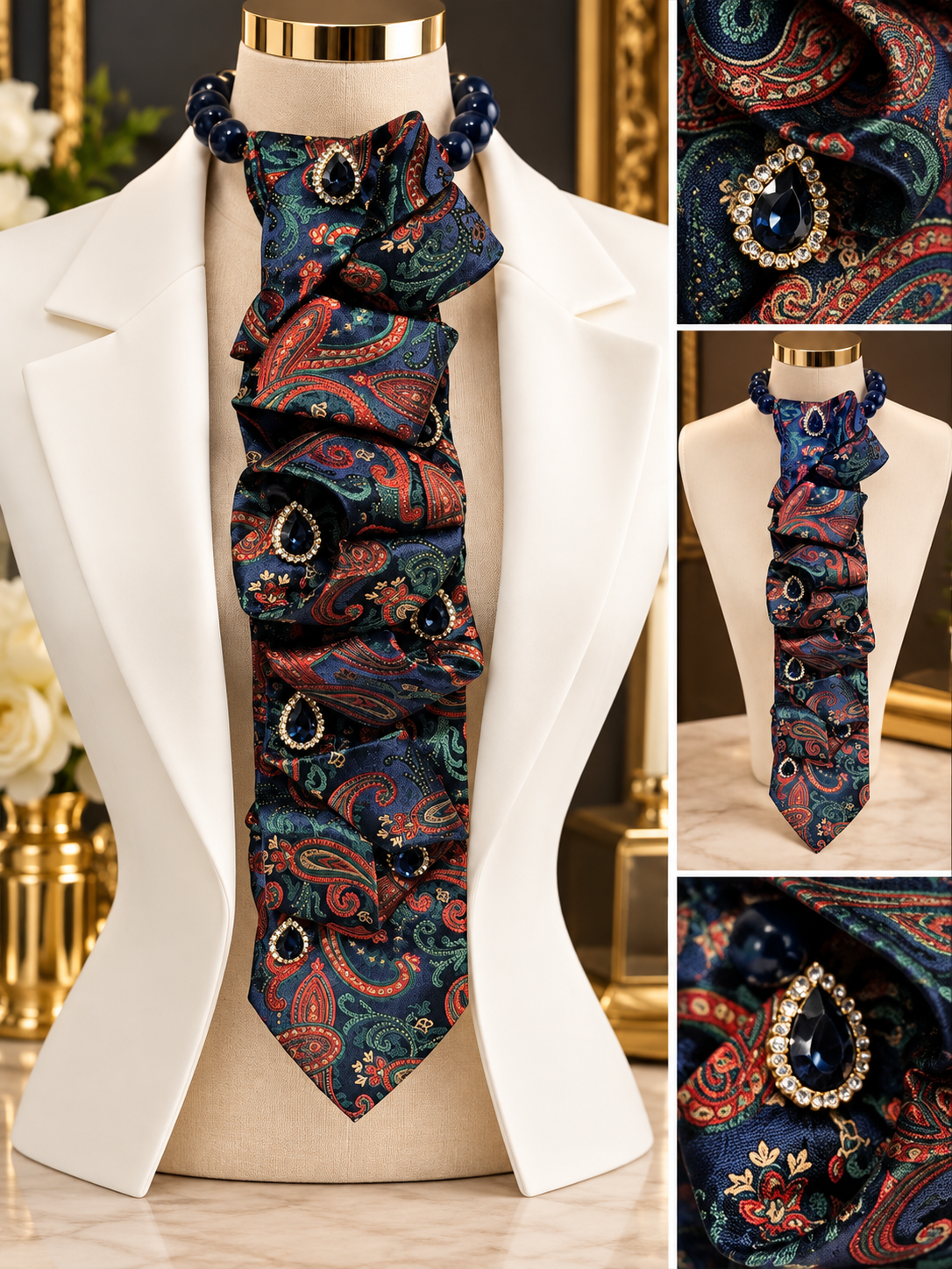 Midnight Paisley Cascade