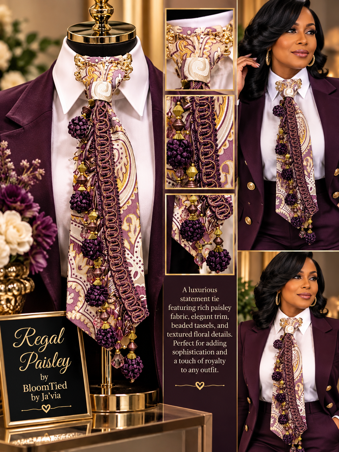 Custom Regal Paisley — BloomTied by Ja’via
