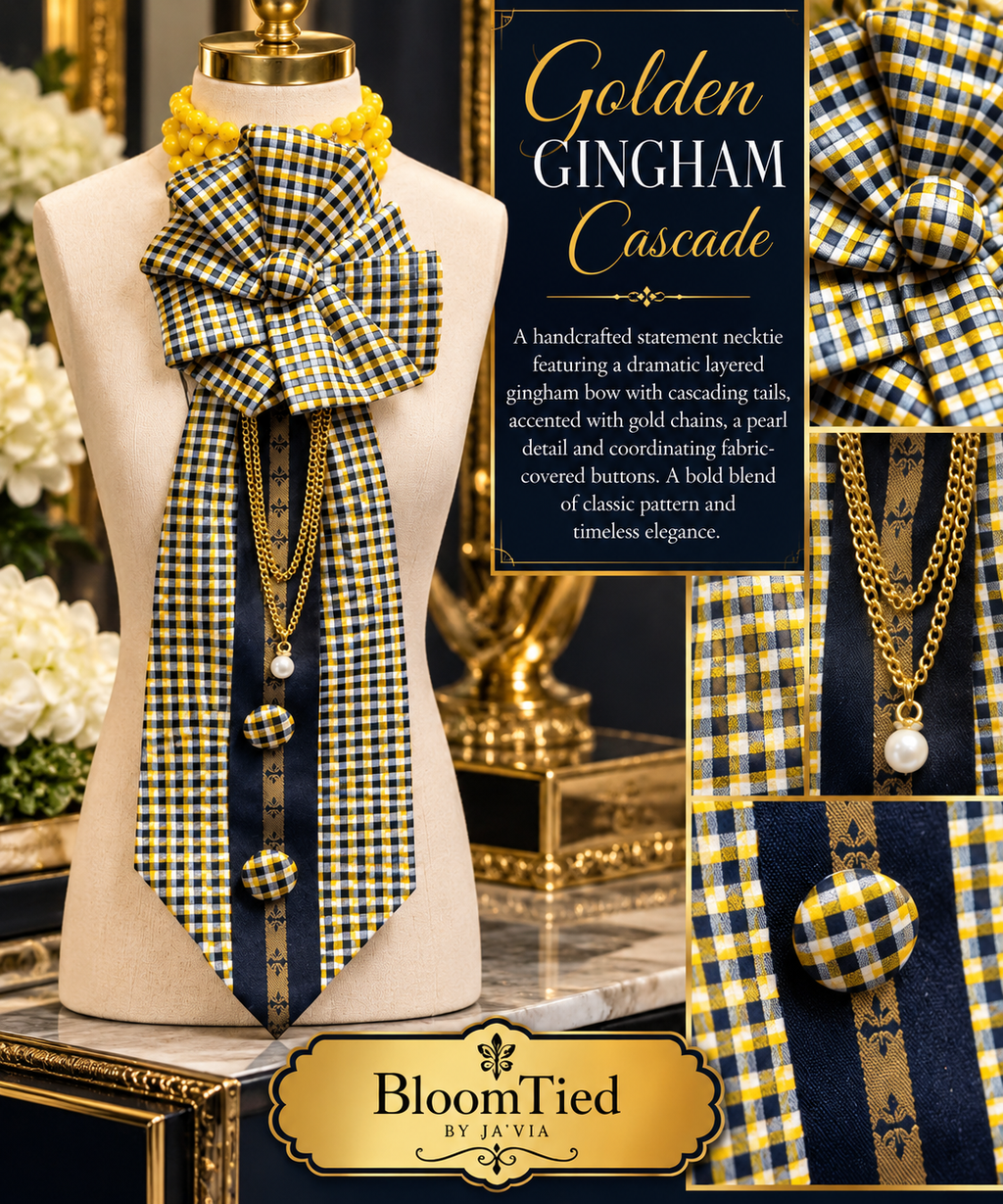 Custom Golden Gingham Cascade