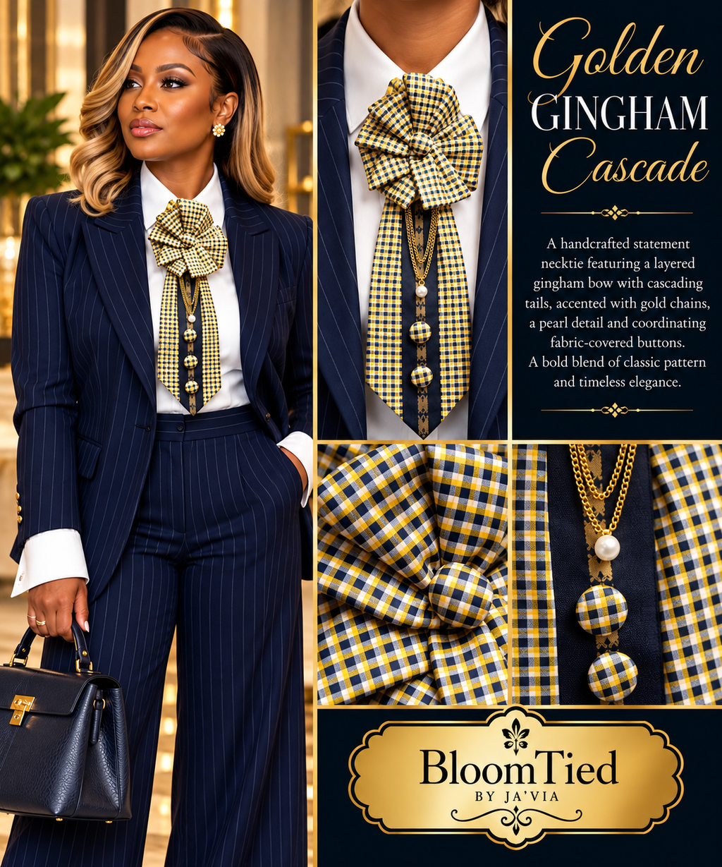 Custom Golden Gingham Cascade