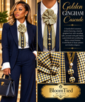 Custom Golden Gingham Cascade