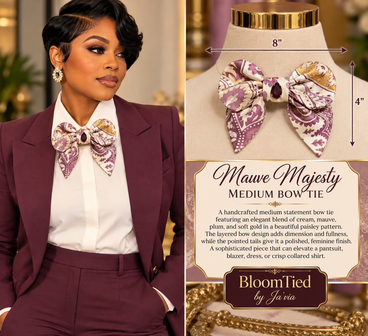 Mauve Majesty Medium Bow