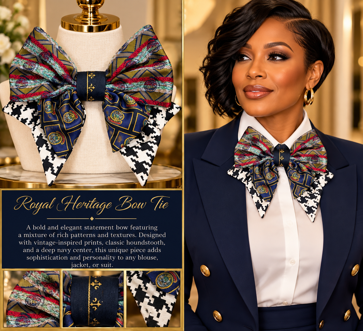 Custom Royal Heritage Statement Bow Tie 2