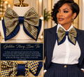 Custom Golden Navy Double Bow